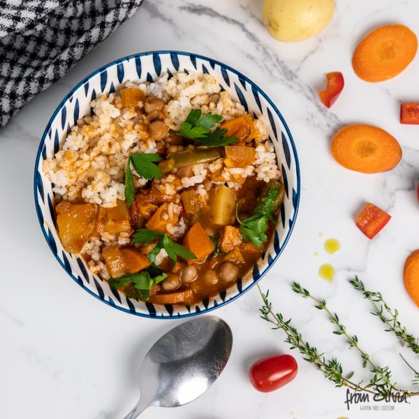 Spicy Chunky Vegetable Tagine (with chickpeas)